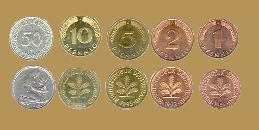 Deutsche Pfennig-Münzen